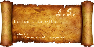 Lenhart Sarolta névjegykártya